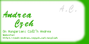 andrea czeh business card